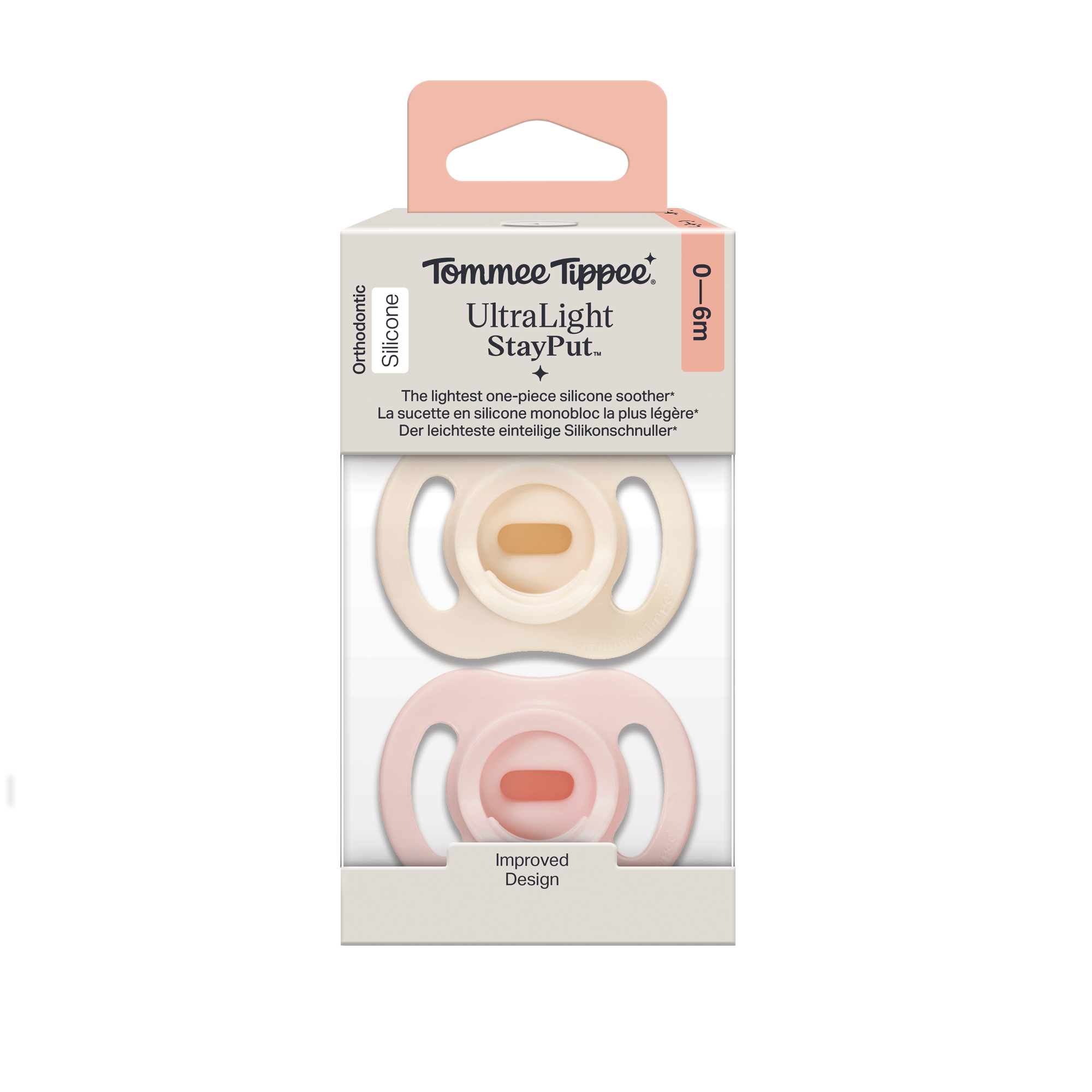 Tommee Tippee Ultra-light silikonový dudlík 0-6m, Girl, 2 ks