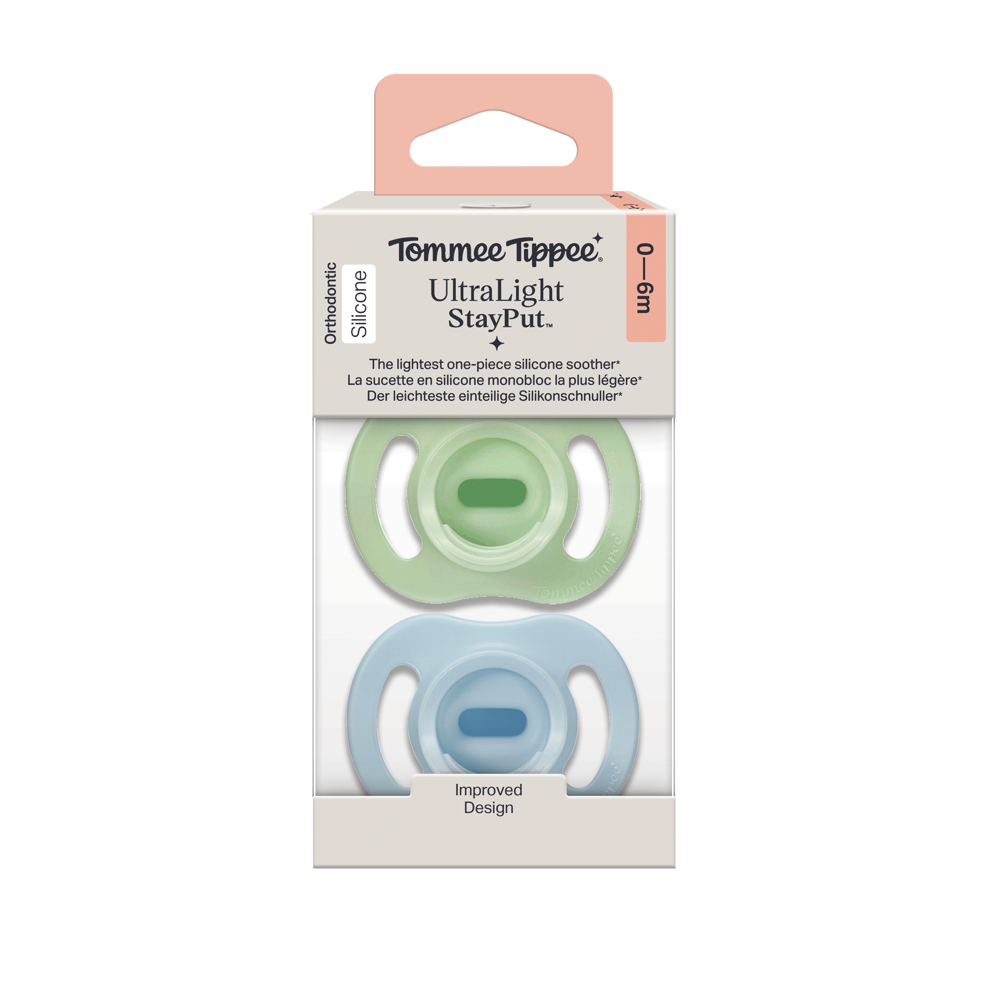 Tommee Tippee Ultra-light silikonový dudlík 0-6m, Boy, 2 ks