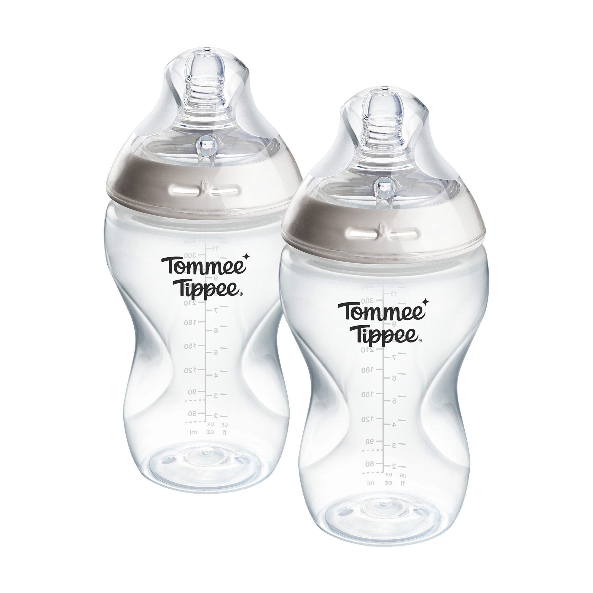 Tommee Tippee Natural Start Samosterilizační Kojenecká Lahev s ANTI-COLIC savičkou Střední Průtok 340 ml 3m+, 2 ks