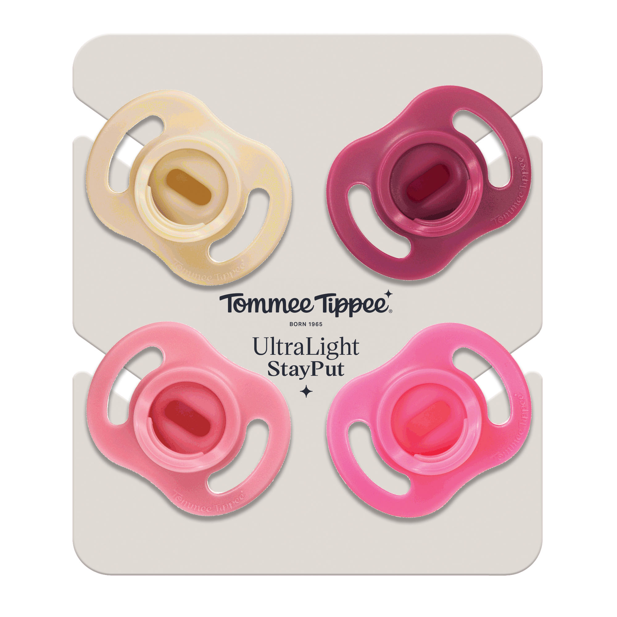 Tommee Tippee Silikonový Dudlík Ultra-light 6-18m, 4 ks, GIRL