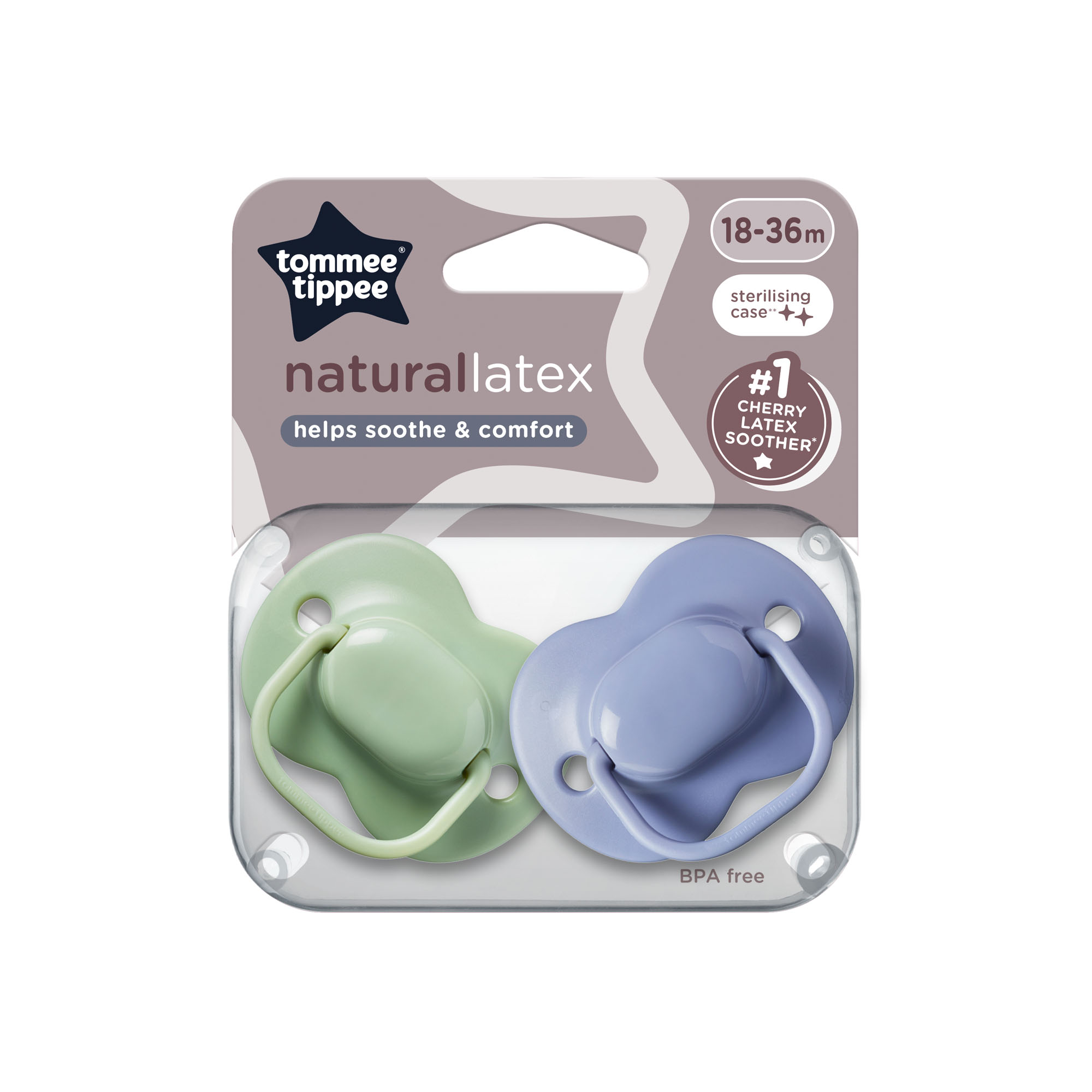 Tommee Tippee Dudlík Cherry Latex 6-18m, 2 ks