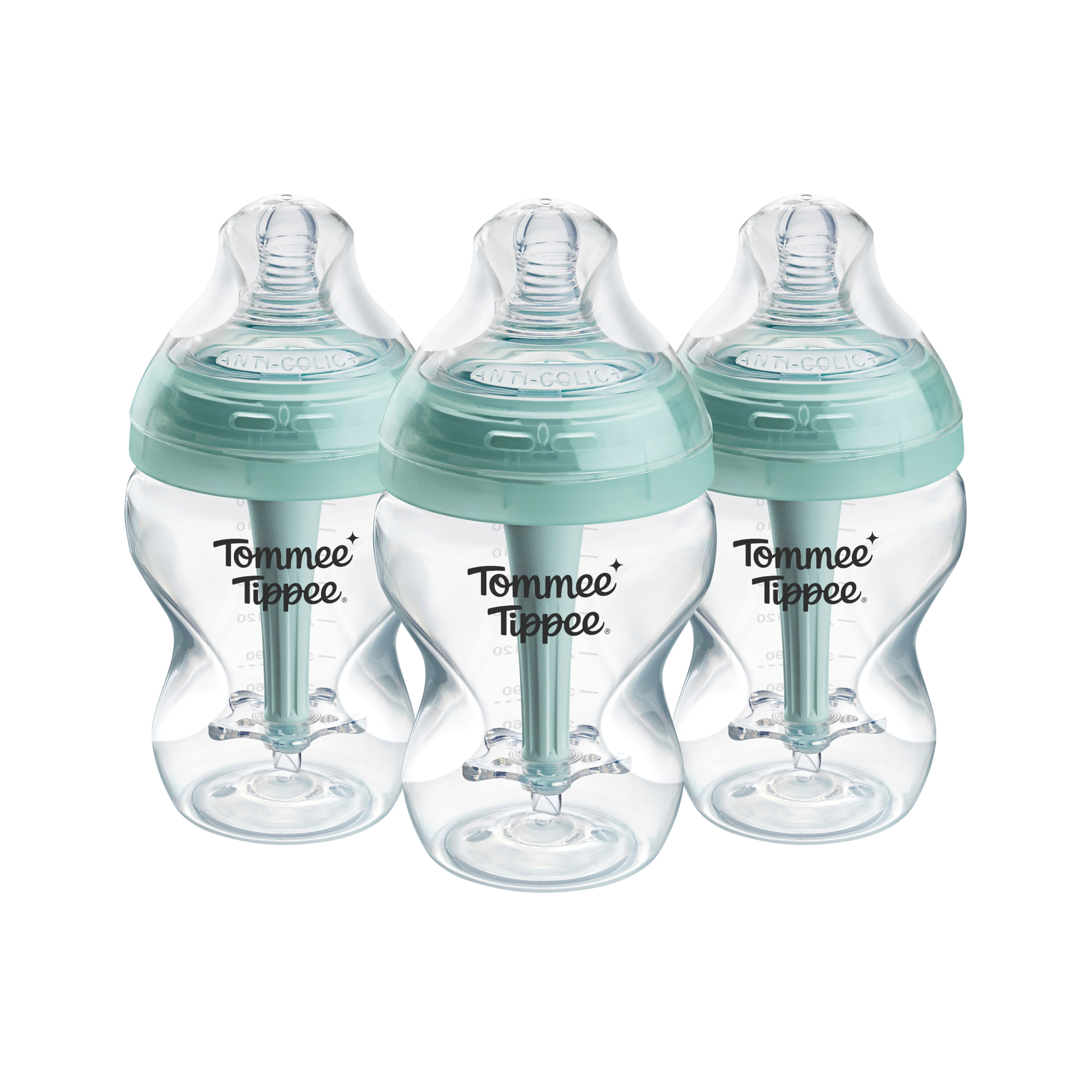 Tommee Tippee ADVANCED ANTI-COLIC Samosterilizační Kojenecká Lahev Pomalý Průtok 260 ml 0m+, 3 ks