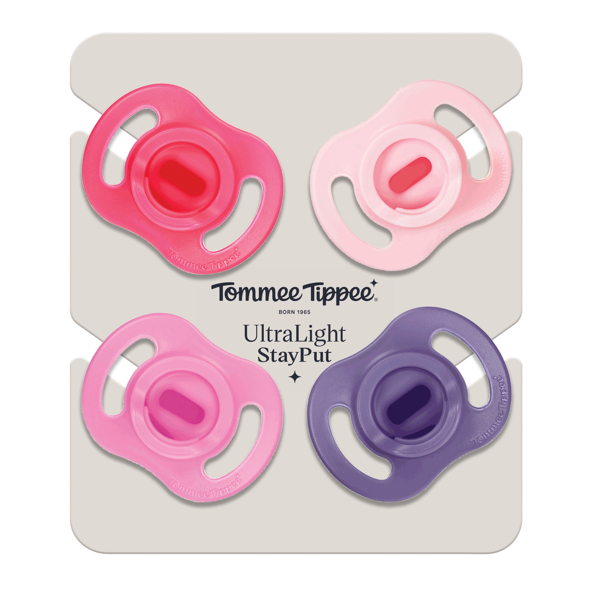 Tommee Tippee Ultra-light silikonový dudlík 18-36m, Girl, 4 ks